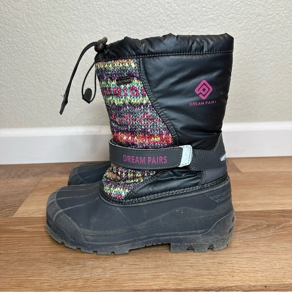 Dream Pairs Kamick Waterproof Mid Calf Girls Snow Boots, Size 4